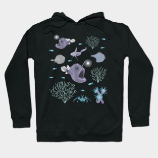 Deep Sea Fish and Plants Hoodie